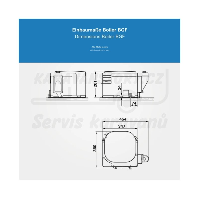 Plynový bojler Truma BGF 10l