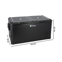 Kompresorová dvoukomorová lednice Berger MCX 75, 75 litrů, 12V/24V/230V