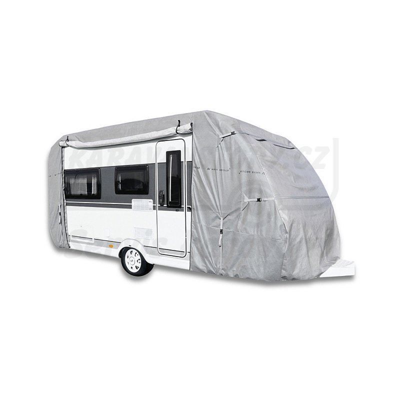 Premiová celoroční krycí plachta pro karavany s bočním otvíráním - Velikost plachty délka / šířka: 620-650cm / 250cm