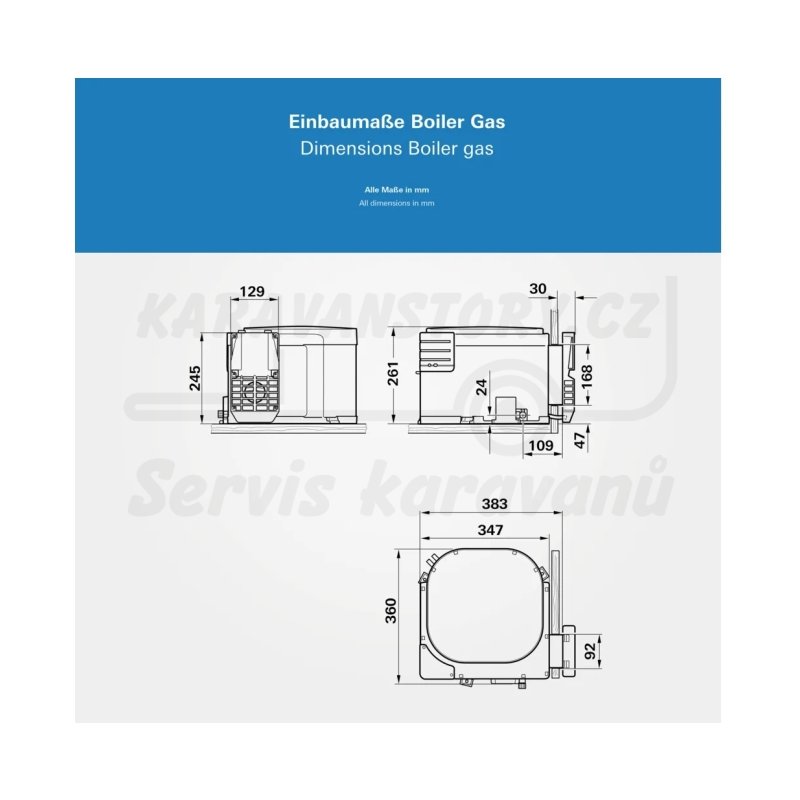 Plynový bojler Truma BG 10l