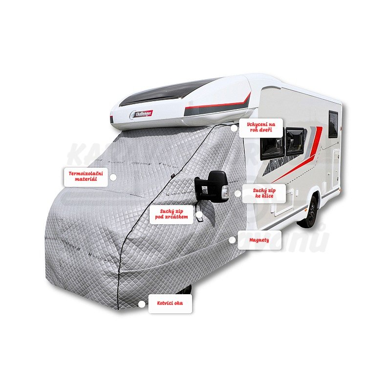 Termoizolační kryt kabiny vozidla - Fiat, Peugeot, Citroën, Ford, Volkswagen,  Merecedes - Typ a rok výroby vozidla: Fiat Ducato III/ Citroen Jumper II/ Peugrot Boxer II 2006-2014