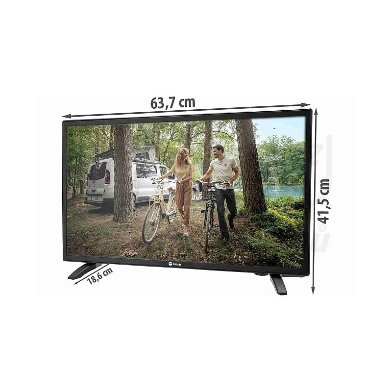Berger Smart TV 27 palcový televizor Classiq s trojitým tunerem a napájením 12/24 V