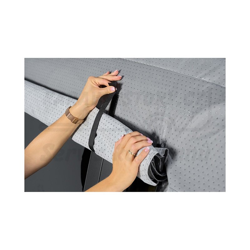 Celoroční krycí plachta pro karavany s bočním otvíráním - Velikost plachty délka / šířka: 410-440cm / 225cm