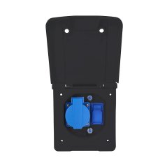 Schwabe multifunkční zásuvka pro karavany vč. 1x Schuko 230V/2x SAT/1x USB A/1x USB C - černá