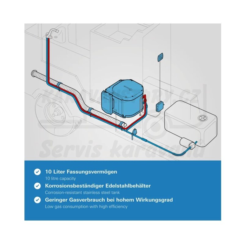 Plynový bojler Truma BG 10l