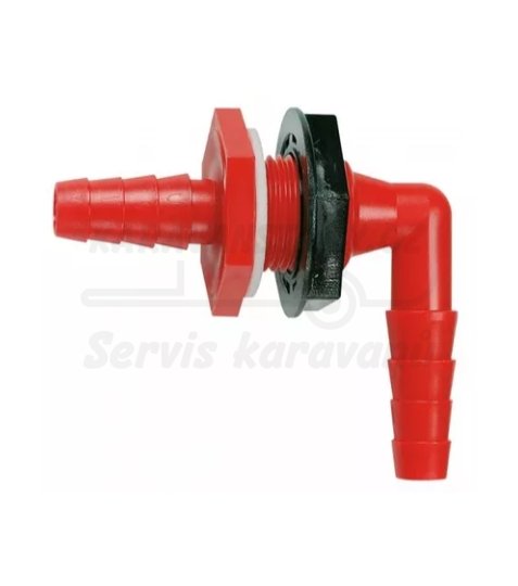 Vodovodní průchodka úhlová 90° pro hadice 10-12 mm
