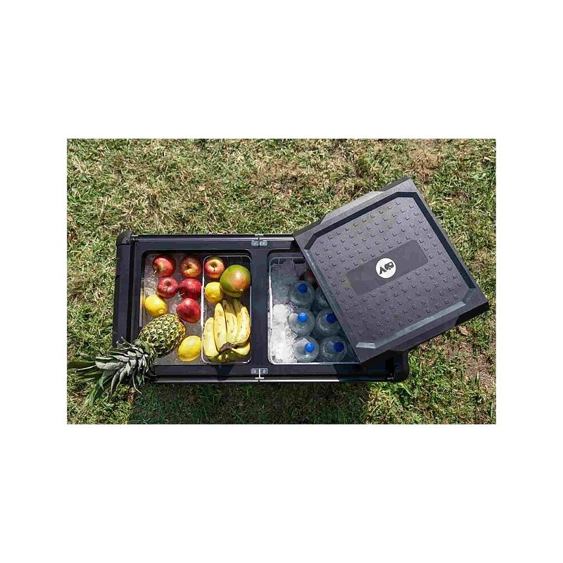 Kompresorová dvoukomorová lednice Berger MCX 75, 75 litrů, 12V/24V/230V