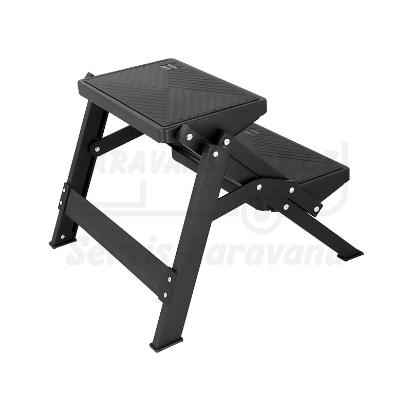 Skládací dvojschůdek  ALU Black 38cm