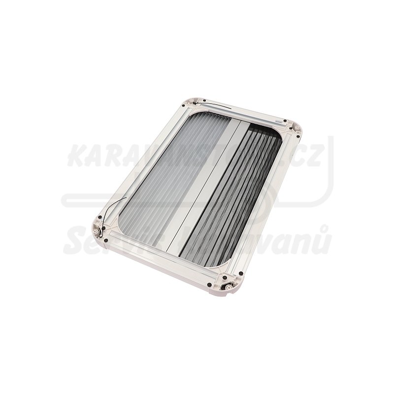 Boční výklopné okno s dvojitým tónovaným zasklením a hliníkovým rámem