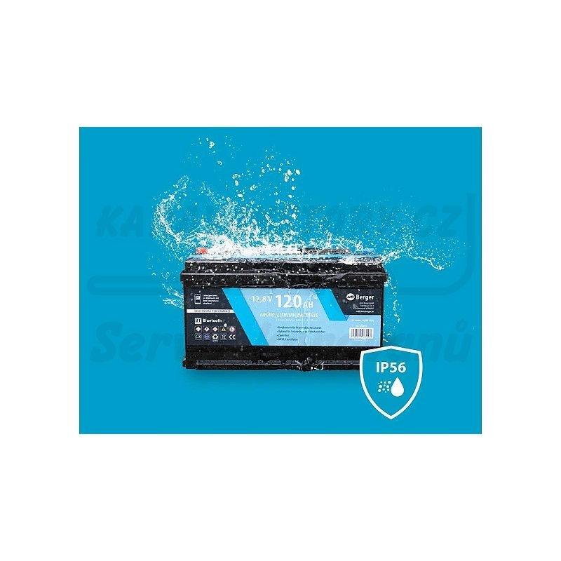 Lithiová baterie Berger LiFePO4 120 Ah 12V s Bluetooth