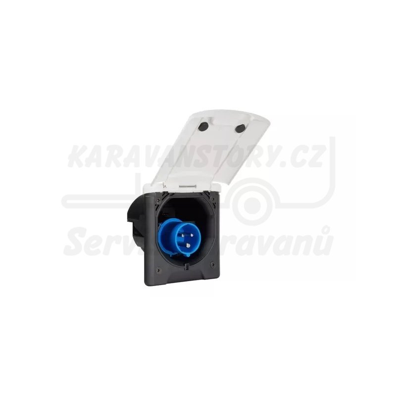 Napájecí zásuvka FAWO CEE 17 s magnetickým uzávěrem 120 x 140 mm bílá