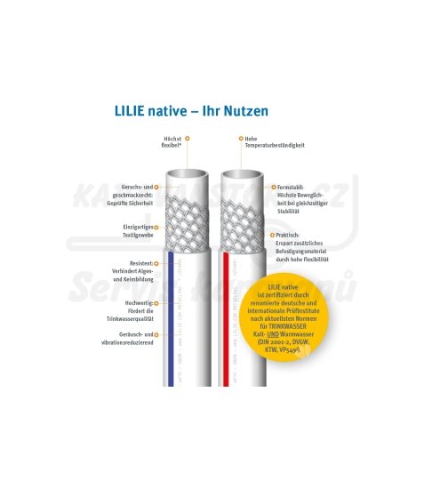 Lilie - hadice na teplou vodu - 10mm Lilie - hadice na teplou vodu - 10mm