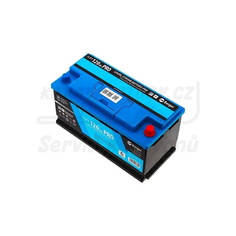 Lithiová baterie Berger LiFePO4 120 Ah PRO s BT a funkcí ohřevu
