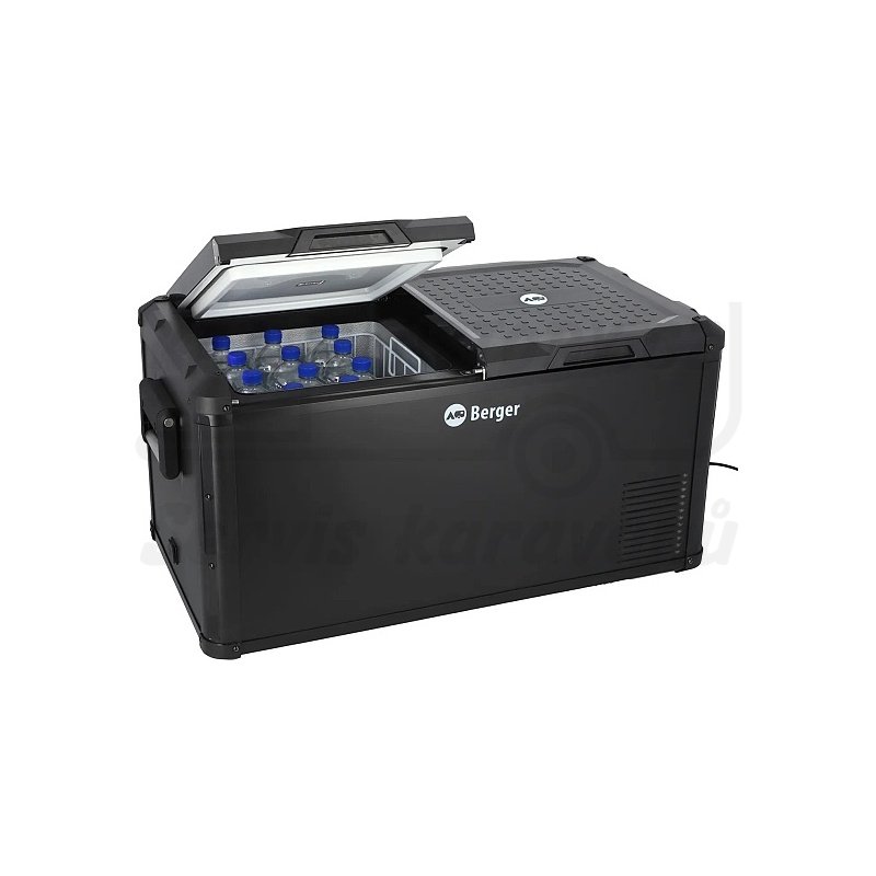 Kompresorová dvoukomorová lednice Berger MCX 75, 75 litrů, 12V/24V/230V