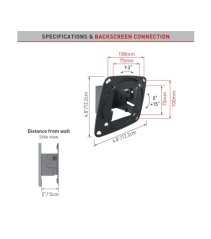 Barkan E110. B Naklápěcí do 100x100mm, pro TV do 32" (82cm), do 15kg
