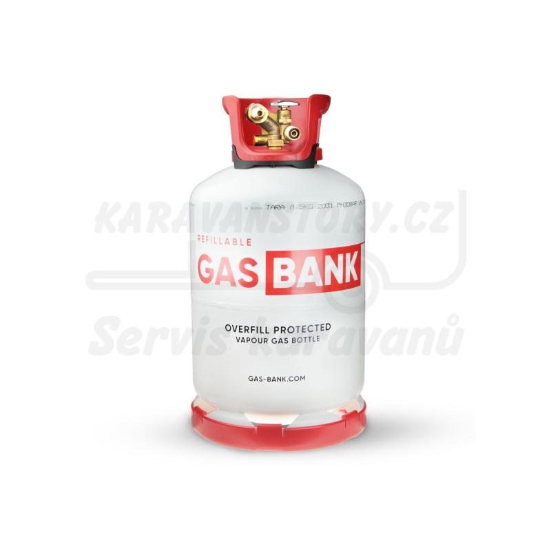 Plnitelná plynová láhev GasBank LS DUO 11 kg - lehká ocel