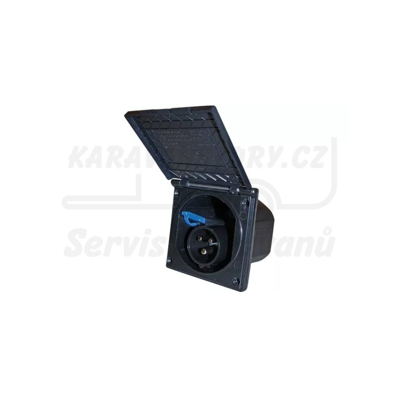 Venkovní CEE zásuvka 230V - černá Venkovní CEE zásuvka 230V - černá