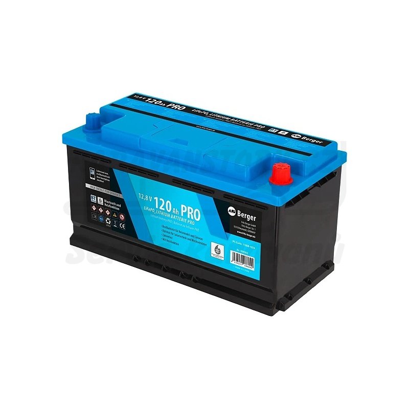 Lithiová baterie Berger LiFePO4 120 Ah PRO s BT a funkcí ohřevu