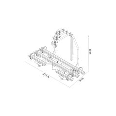 Nosič kol na oj Premium 3XL - černý
