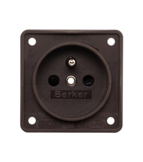 Zásuvka Berker Integro 230V - hnedá