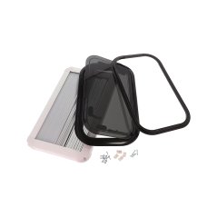 Boční výklopné okno s dvojitým tónovaným zasklením a hliníkovým rámem