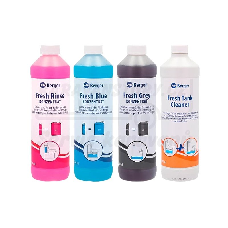 Sanitární přípravky pro WC a nádrže na vodu