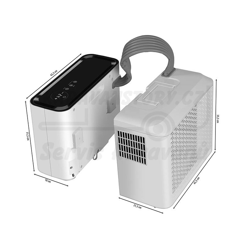 Mobilní splitová klimatizace Berger Arktar 5000 Pro s funkcí vytápění 5 000 BTU 1645/560W