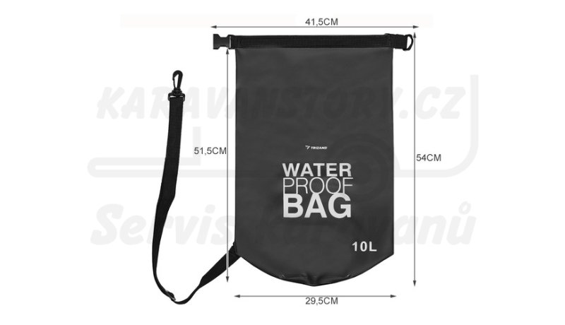 Waterproof bag 10L black 23565