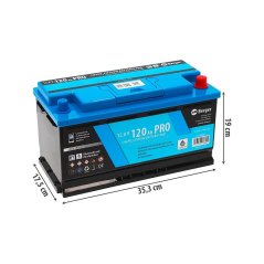 Lithiová baterie Berger LiFePO4 Pro 120 Ah 12V s Bluetooth a vyhříváním