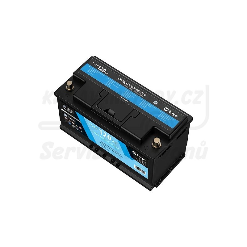 Lithiová baterie Berger LiFePO4 120 Ah 12 V s Bluetooth