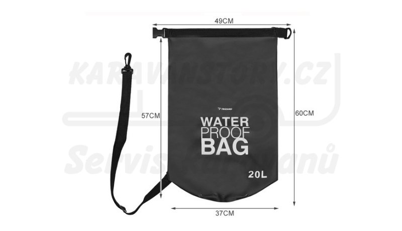 Waterproof bag 20L black 23566