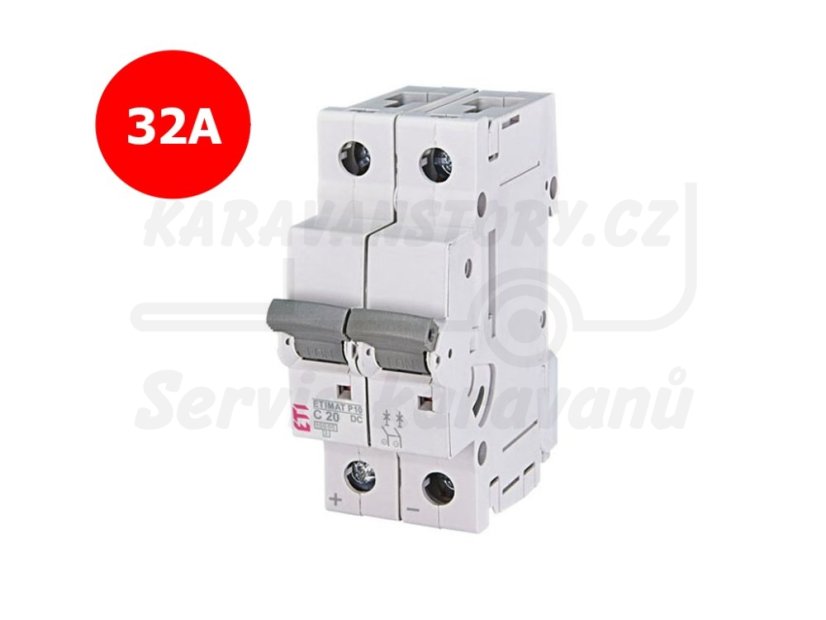 DC jistič 32A 2-pólový