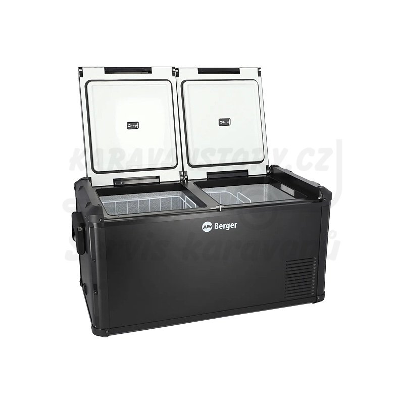 Kompresorová dvoukomorová lednice Berger MCX 75, 75 litrů, 12V/24V/230V
