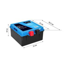 Lithiová baterie Berger LiFePO4 300 Ah 12 V pod sedačku s Bluetooth a vyhříváním